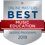 Online Masters Best Music Education badge