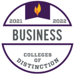 Colleges of Distinction 2021 - 2022 badge - Business